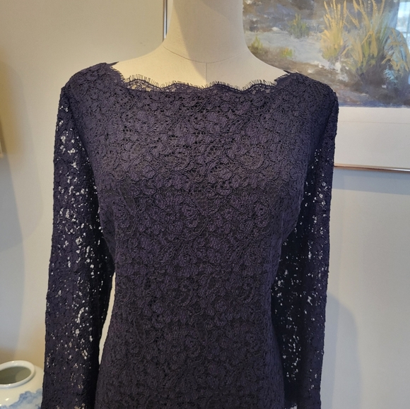 Adrianna Pappell Evening Dresses & Skirts - Adrianna Pappell Evening, Size 16, Navy, Lace Dress